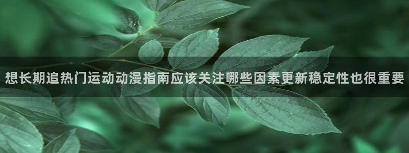 韩漫人气漫画:想长期追热门运动动漫指南应该关注哪些因素更新稳定性也很重要配图
